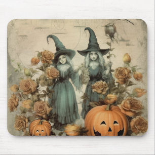 Tapis De Souris Sorcières Victoriennes Fantaisistes Citrouilles Ro
