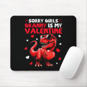 Tapis De Souris Sorry Girls Granny Is My Valentine Dinosaur Holdin (Avec souris)