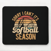 Tapis De Souris Sorry I Can't It's Softball Season Softball Player (Devant)
