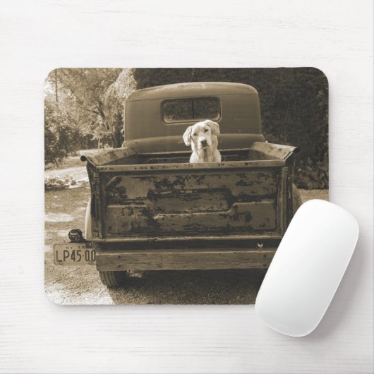 Tapis De Souris Sortez de Dodge - Photo de chien (Avec souris)