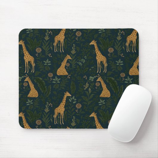 Tapis De Souris Sortie de girafe tropicale (Avec souris)