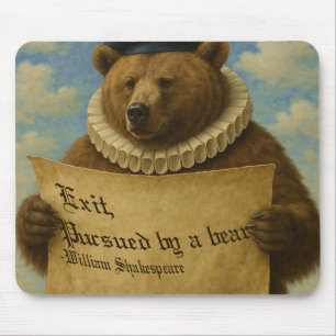 Tapis De Souris Sortie, poursuivi par un ours citation de Shakespe