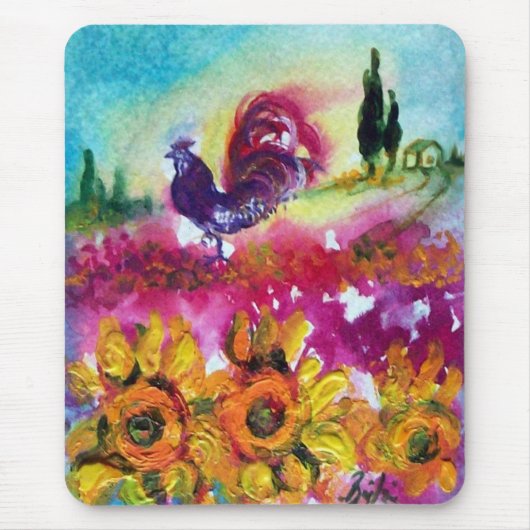 TAPIS DE SOURIS SOUFFLE ET ROOSTER NOIR (Devant)