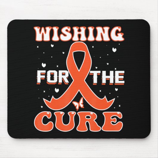Tapis De Souris Souhaiter La Leucémie Cure Sensibilisation Au Canc (Devant)