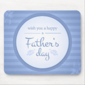 Tapis De Souris Souhaitez-vous fête des pères heureuse texte bleu (Devant)