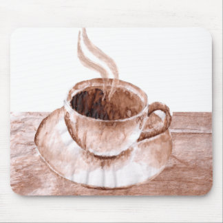 tapis de souris souillé par café