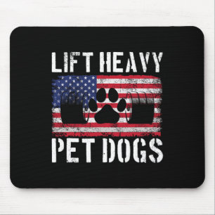 Tapis De Souris Soulever des chiens de compagnie lourds musculatio