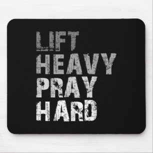 Tapis De Souris Soulever Lourd Priez Dur Motivation Exercice Faith