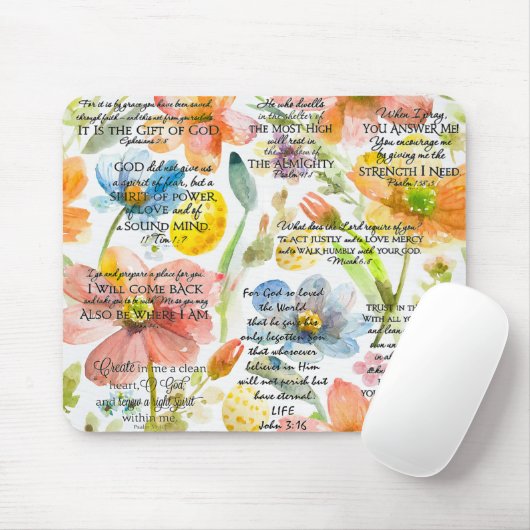 Tapis De Souris source d'inspiration Bible chrétienne Verse (Avec souris)