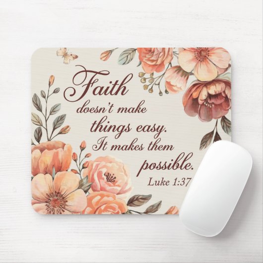 Tapis De Souris source d'inspiration Bible chrétienne Verse (Avec souris)