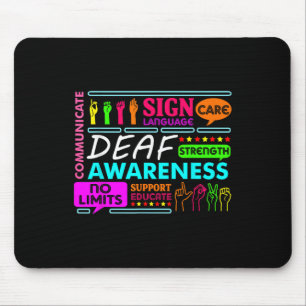 Tapis De Souris Sourds Sourds Signal Sourds Entendre Perdre la mai