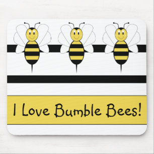 Tapis De Souris Souriant Bumble Bee Mousepad