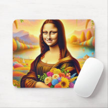 Sourire de Mona et fleurs