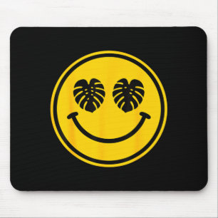 Tapis De Souris Sourire feuille Monstera plage tropicale été océan