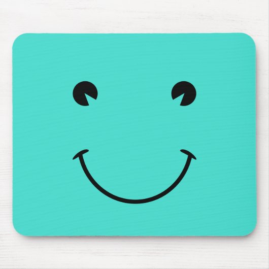 Tapis De Souris Sourire Turquoise (Devant)