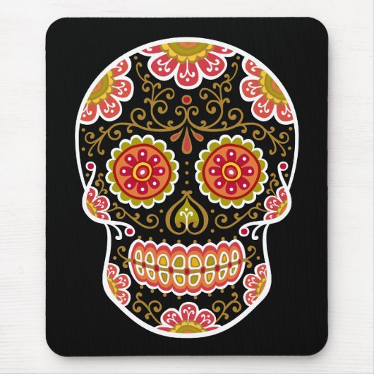 Tapis De Souris Souris à crâne noir (Devant)