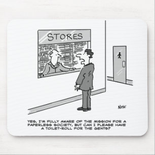 Tapis De Souris Souris à thème de la société sans papier
