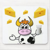 Tapis De Souris Souris au fromage au lait de vache ! Tapis de sour (Devant)