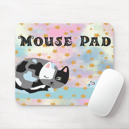 Tapis De Souris Souris avec chat et : Souris (Avec souris)