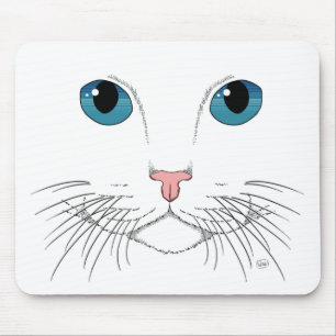 Tapis De Souris Souris bleu à chat