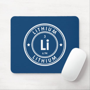 Tapis De Souris Souris bleu Élément Lithium