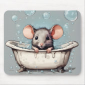 Tapis De Souris Souris Dans Le Bain De Bulle (Devant)