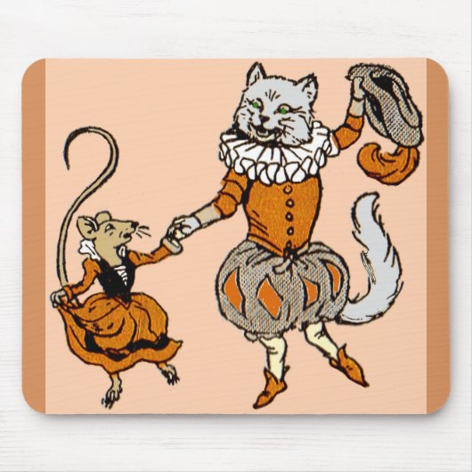 Tapis De Souris souris dansant avec un chat (Devant)