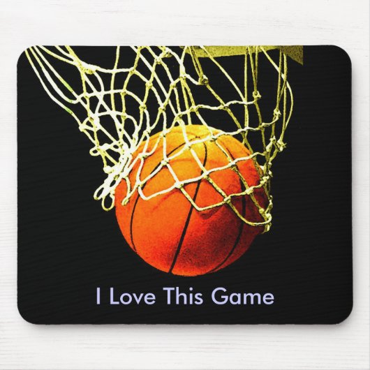 Tapis De Souris Souris De Basketball - I Love Ce Jeu (Devant)