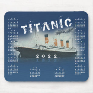 Tapis De Souris Souris de calendrier bleu Titanic 2022