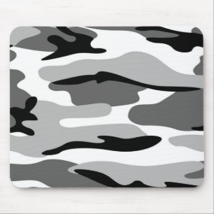 Tapis De Souris Souris De Camouflage Gris Et Noir