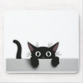 Tapis De Souris Souris de chat noir (Devant)