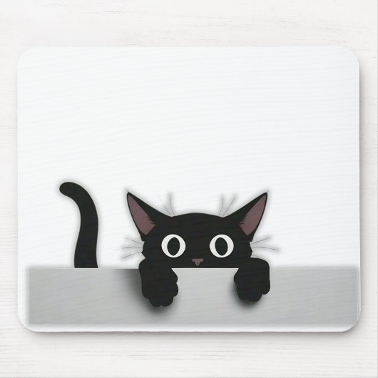 Tapis De Souris Souris de chat noir (Devant)