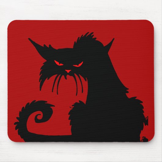 Tapis De Souris Souris de chat noir (Devant)