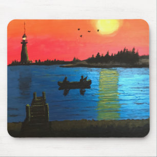 Tapis De Souris Souris de coucher de soleil Waterfront