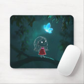Tapis De Souris Souris de fille rêveuse (Avec souris)