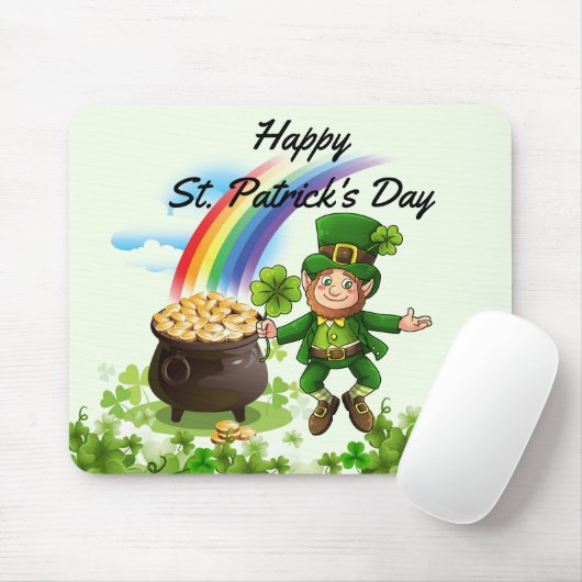 Tapis De Souris Souris de la Saint Patrick (Avec souris)
