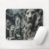 Tapis De Souris Souris de lion en pierre (Avec souris)
