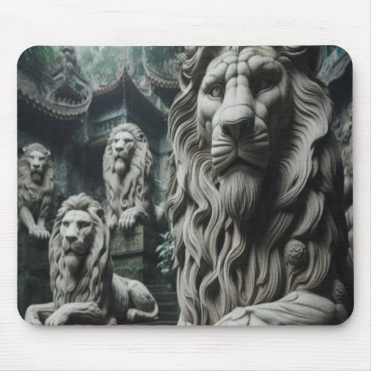 Tapis De Souris Souris de lion en pierre (Devant)