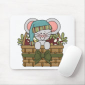 Tapis De Souris Souris de Noël dans le panier (Avec souris)