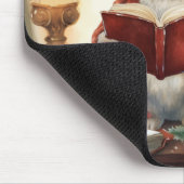 Tapis De Souris Souris de Noël lisant (Coin)