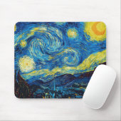Tapis De Souris Souris de nuit Van Gogh Starry (Avec souris)