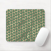 Tapis De Souris Souris de PC, quadriculos verdes sobre marrom (Avec souris)