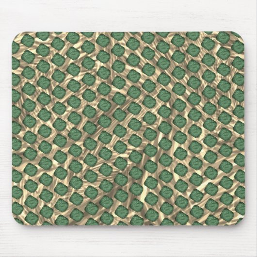 Tapis De Souris Souris de PC, quadriculos verdes sobre marrom (Devant)