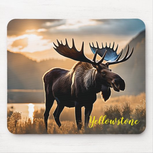 Tapis De Souris Souris d'orignal de Yellowstone (Devant)