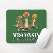 Tapis De Souris Souris du Wisconsin Cheesehead (Avec souris)