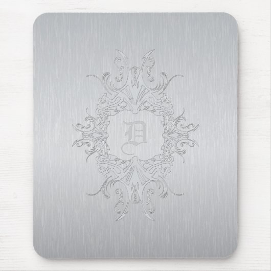 Tapis De Souris Souris En Aluminium Brossé Pad-Custom Initial (Devant)
