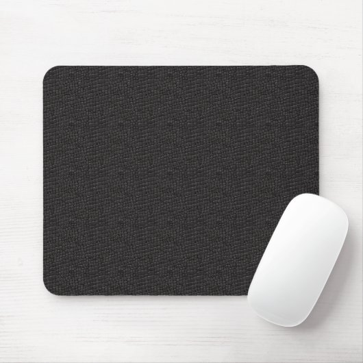 Tapis De Souris Souris en cuir noir Faux Alligator (Avec souris)