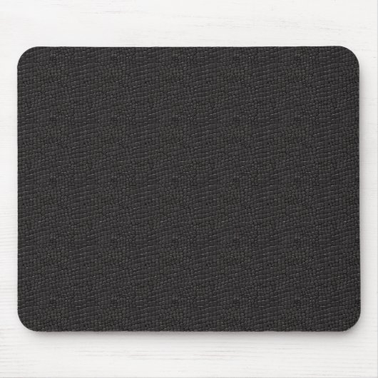 Tapis De Souris Souris en cuir noir Faux Alligator (Devant)