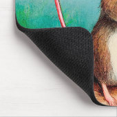 Tapis De Souris Souris En Fleurs Mousepad (Coin)