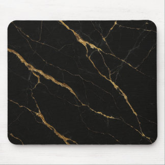 Tapis De Souris Souris en marbre noir de luxe